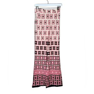 ZARA Blogger Favorite Pink Geometric Flare Leg Pants